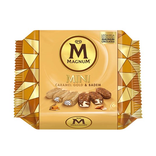 Algida Magnum Mini Caramel Gold Badem 6 lı 345 ml5513090