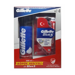 Gillette Blue 3 Tıraş Bıçağı 6 Lı + Köpük 200 ml