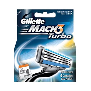 Gillette Mach 3 Turbo Tıraş Bıçağı 4 Lü